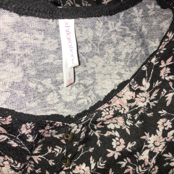 XHILARATION small boho bell sleeve floral dress - Picture 6 of 6